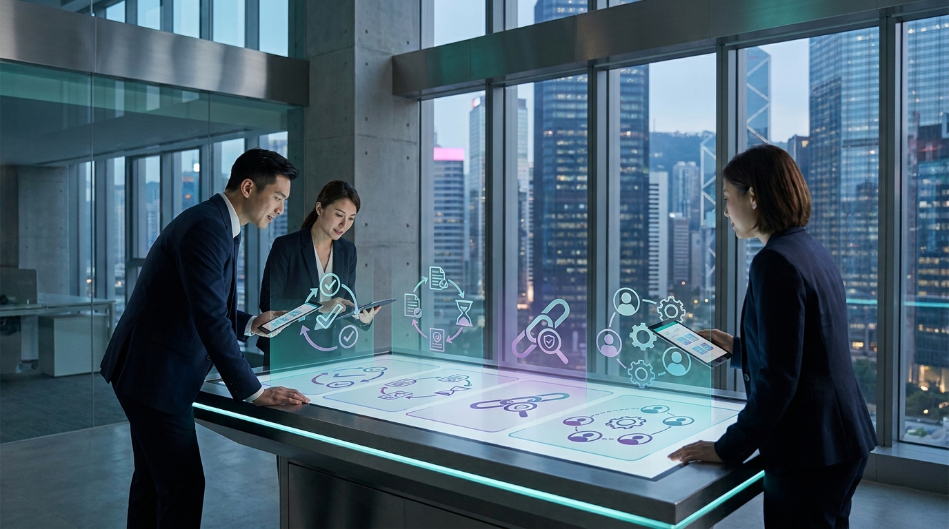 Corporate identity and delegated authority controls in an institutional workflow