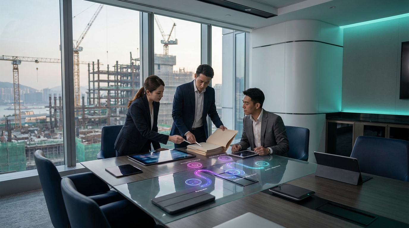 Electronic contract lifecycle control for construction procurement governance